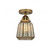 Chatham - 1 Light - 7 inch - Brushed Brass - Semi-Flush Mount (3442|288-1C-BB-G146-LED)