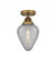 Geneseo - 1 Light - 7 inch - Brushed Brass - Semi-Flush Mount (3442|288-1C-BB-G165)