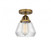 Fulton - 1 Light - 7 inch - Brushed Brass - Semi-Flush Mount (3442|288-1C-BB-G172-LED)
