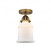 Canton - 1 Light - 6 inch - Brushed Brass - Semi-Flush Mount (3442|288-1C-BB-G181-LED)