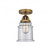 Canton - 1 Light - 6 inch - Brushed Brass - Semi-Flush Mount (3442|288-1C-BB-G184-LED)