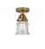Canton - 1 Light - 5 inch - Brushed Brass - Semi-Flush Mount (3442|288-1C-BB-G184S-LED)