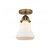 Bellmont - 1 Light - 6 inch - Brushed Brass - Semi-Flush Mount (3442|288-1C-BB-G191-LED)