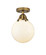 Beacon - 1 Light - 8 inch - Brushed Brass - Semi-Flush Mount (3442|288-1C-BB-G201-8-LED)