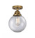 Beacon - 1 Light - 8 inch - Brushed Brass - Semi-Flush Mount (3442|288-1C-BB-G202-8)