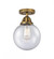 Beacon - 1 Light - 8 inch - Brushed Brass - Semi-Flush Mount (3442|288-1C-BB-G204-8)