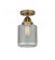 Stanton - 1 Light - 6 inch - Brushed Brass - Semi-Flush Mount (3442|288-1C-BB-G262-LED)