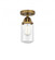 Dover - 1 Light - 5 inch - Brushed Brass - Semi-Flush Mount (3442|288-1C-BB-G312)