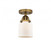 Bell - 1 Light - 5 inch - Brushed Brass - Semi-Flush Mount (3442|288-1C-BB-G51-LED)