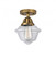 Oxford - 1 Light - 8 inch - Brushed Brass - Semi-Flush Mount (3442|288-1C-BB-G532)