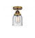 Bell - 1 Light - 5 inch - Brushed Brass - Semi-Flush Mount (3442|288-1C-BB-G54)