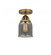 Bell - 1 Light - 5 inch - Brushed Brass - Semi-Flush Mount (3442|288-1C-BB-G53-LED)