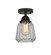 Chatham - 1 Light - 7 inch - Matte Black - Semi-Flush Mount (3442|288-1C-BK-G142-LED)