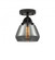 Fulton - 1 Light - 7 inch - Matte Black - Semi-Flush Mount (3442|288-1C-BK-G173)