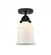 Canton - 1 Light - 6 inch - Matte Black - Semi-Flush Mount (3442|288-1C-BK-G181)