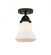 Bellmont - 1 Light - 6 inch - Matte Black - Semi-Flush Mount (3442|288-1C-BK-G191)