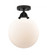 Beacon - 1 Light - 10 inch - Matte Black - Semi-Flush Mount (3442|288-1C-BK-G201-10)
