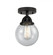 Beacon - 1 Light - 6 inch - Matte Black - Semi-Flush Mount (3442|288-1C-BK-G204-6-LED)