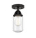Dover - 1 Light - 5 inch - Matte Black - Semi-Flush Mount (3442|288-1C-BK-G314-LED)