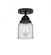 Bell - 1 Light - 5 inch - Matte Black - Semi-Flush Mount (3442|288-1C-BK-G52)
