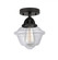Oxford - 1 Light - 8 inch - Matte Black - Semi-Flush Mount (3442|288-1C-BK-G532-LED)