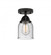 Bell - 1 Light - 5 inch - Matte Black - Semi-Flush Mount (3442|288-1C-BK-G54-LED)