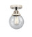 Beacon - 1 Light - 6 inch - Black Polished Nickel - Semi-Flush Mount (3442|288-1C-BPN-G204-6)