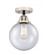 Beacon - 1 Light - 8 inch - Black Polished Nickel - Semi-Flush Mount (3442|288-1C-BPN-G204-8-LED)