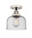Bell - 1 Light - 8 inch - Black Polished Nickel - Semi-Flush Mount (3442|288-1C-BPN-G74)