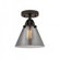 Cone - 1 Light - 8 inch - Oil Rubbed Bronze - Semi-Flush Mount (3442|288-1C-OB-G43)