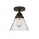 Cone - 1 Light - 8 inch - Oil Rubbed Bronze - Semi-Flush Mount (3442|288-1C-OB-G44)