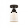 Bell - 1 Light - 5 inch - Oil Rubbed Bronze - Semi-Flush Mount (3442|288-1C-OB-G51-LED)