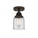 Bell - 1 Light - 5 inch - Oil Rubbed Bronze - Semi-Flush Mount (3442|288-1C-OB-G52-LED)