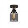Bell - 1 Light - 5 inch - Oil Rubbed Bronze - Semi-Flush Mount (3442|288-1C-OB-G53-LED)
