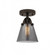 Cone - 1 Light - 6 inch - Oil Rubbed Bronze - Semi-Flush Mount (3442|288-1C-OB-G63-LED)
