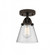 Cone - 1 Light - 6 inch - Oil Rubbed Bronze - Semi-Flush Mount (3442|288-1C-OB-G64-LED)