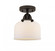 Bell - 1 Light - 8 inch - Oil Rubbed Bronze - Semi-Flush Mount (3442|288-1C-OB-G71-LED)