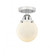 Beacon - 1 Light - 6 inch - Polished Chrome - Semi-Flush Mount (3442|288-1C-PC-G201-6-LED)