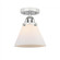 Cone - 1 Light - 8 inch - Polished Chrome - Semi-Flush Mount (3442|288-1C-PC-G41-LED)