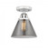 Cone - 1 Light - 8 inch - Polished Chrome - Semi-Flush Mount (3442|288-1C-PC-G43-LED)
