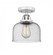 Bell - 1 Light - 8 inch - Polished Chrome - Semi-Flush Mount (3442|288-1C-PC-G74)