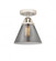 Cone - 1 Light - 8 inch - Polished Nickel - Semi-Flush Mount (3442|288-1C-PN-G43-LED)