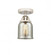 Bell - 1 Light - 5 inch - Polished Nickel - Semi-Flush Mount (3442|288-1C-PN-G58-LED)