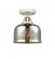 Bell - 1 Light - 8 inch - Polished Nickel - Semi-Flush Mount (3442|288-1C-PN-G78-LED)
