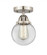 Beacon - 1 Light - 6 inch - Brushed Satin Nickel - Semi-Flush Mount (3442|288-1C-SN-G202-6-LED)