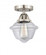 Oxford - 1 Light - 8 inch - Brushed Satin Nickel - Semi-Flush Mount (3442|288-1C-SN-G532-LED)