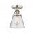 Cone - 1 Light - 6 inch - Brushed Satin Nickel - Semi-Flush Mount (3442|288-1C-SN-G64-LED)