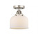 Bell - 1 Light - 8 inch - Brushed Satin Nickel - Semi-Flush Mount (3442|288-1C-SN-G71)