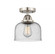 Bell - 1 Light - 8 inch - Brushed Satin Nickel - Semi-Flush Mount (3442|288-1C-SN-G74)