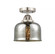 Bell - 1 Light - 8 inch - Brushed Satin Nickel - Semi-Flush Mount (3442|288-1C-SN-G78)